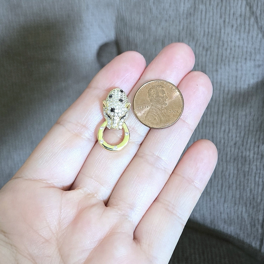 Cote d'Argent Cheetah Grasping Gold💛 Ring⭕️ Earrings - Picture 6 of 16